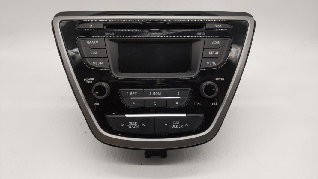 2014-2016 Hyundai Elantra Radio AM FM Cd Player Receiver Replacement P/N:961703X156GU 96170-3X156GU Fits 2014 2015 2016 OEM Used Auto Parts - Oemusedautoparts1.com