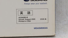 2006 Subaru Legacy Owners Manual Book Guide OEM Used Auto Parts - Oemusedautoparts1.com