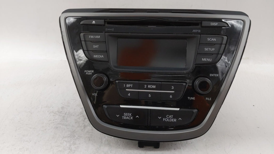 2014-2016 Hyundai Elantra Radio AM FM Cd Player Receiver Replacement P/N:961703X156GU 96170-3X156GU Fits 2014 2015 2016 OEM Used Auto Parts - Oemusedautoparts1.com