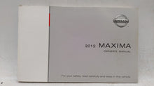 2012 Nissan Maxima Owners Manual Book Guide OEM Used Auto Parts