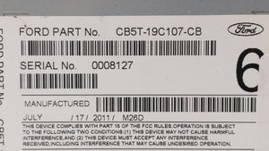 2012 Ford Explorer Radio AM FM Cd Player Receiver Replacement P/N:CB5T-19C107-CC CB5T-19C107-CB Fits OEM Used Auto Parts - Oemusedautoparts1.com