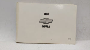 2008 Chevrolet Impala Owners Manual Book Guide OEM Used Auto Parts - Oemusedautoparts1.com