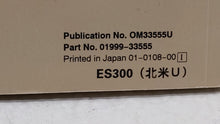 2002 Lexus Es300 Owners Manual Book Guide OEM Used Auto Parts - Oemusedautoparts1.com