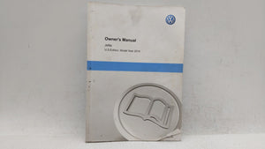 2014 Volkswagen Jetta Owners Manual Book Guide OEM Used Auto Parts