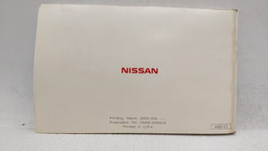 2004 Nissan Titan Owners Manual Book Guide OEM Used Auto Parts