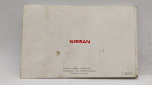 2007 Nissan Quest Owners Manual Book Guide OEM Used Auto Parts