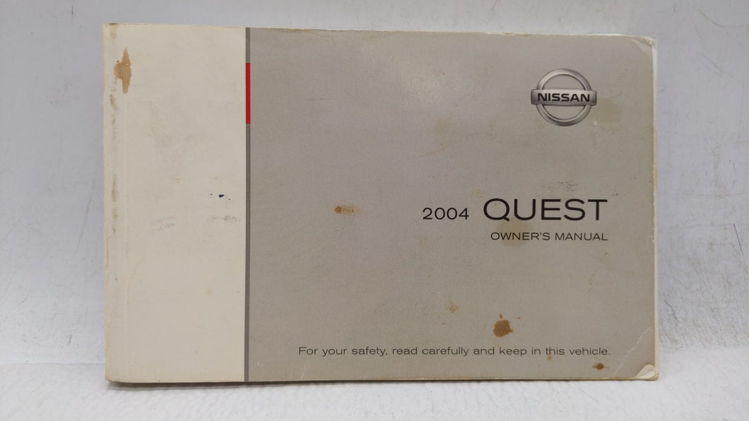 2004 Nissan Quest Owners Manual Book Guide OEM Used Auto Parts