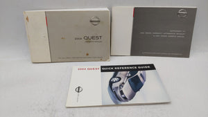 2004 Nissan Quest Owners Manual Book Guide OEM Used Auto Parts