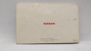 2004 Nissan Quest Owners Manual Book Guide OEM Used Auto Parts