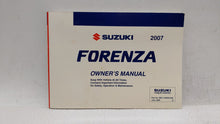 2007 Suzuki Forenza Owners Manual Book Guide OEM Used Auto Parts