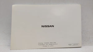 2002 Nissan Altima Owners Manual Book Guide OEM Used Auto Parts