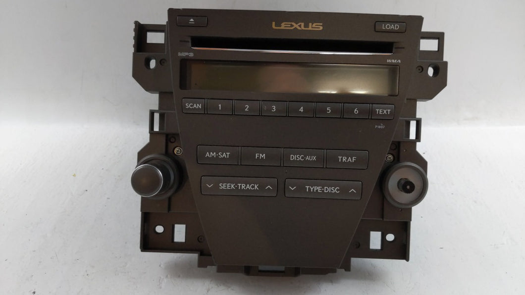 2007-2009 Lexus Es350 Radio AM FM Cd Player Receiver Replacement P/N:86120-33720-1 86120-33720 Fits 2007 2008 2009 OEM Used Auto Parts - Oemusedautoparts1.com