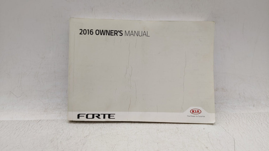 2016 Kia Forte Owners Manual Book Guide OEM Used Auto Parts