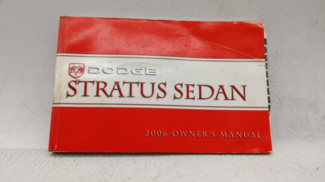 2006 Dodge Stratus Owners Manual Book Guide OEM Used Auto Parts - Oemusedautoparts1.com