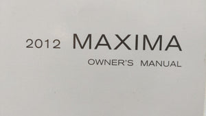 2012 Nissan Maxima Owners Manual Book Guide OEM Used Auto Parts - Oemusedautoparts1.com