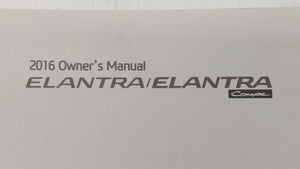 2016 Hyundai Elantra Owners Manual Book Guide OEM Used Auto Parts - Oemusedautoparts1.com