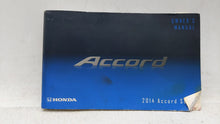 2014 Honda Accord Owners Manual Book Guide OEM Used Auto Parts