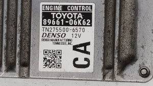 2012-2014 Toyota Camry PCM Engine Computer ECU ECM PCU OEM P/N:89661-06K83 89661-06K61 Fits 2012 2013 2014 OEM Used Auto Parts - Oemusedautoparts1.com