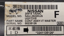 2009-2010 Nissan Murano Radio AM FM Cd Player Receiver Replacement P/N:25915 1AA9A 25915 1AA9C Fits 2009 2010 OEM Used Auto Parts - Oemusedautoparts1.com