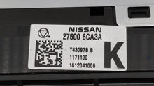 2019 Nissan Altima Climate Control Module Temperature AC/Heater Replacement P/N:27500 6CA3A Fits OEM Used Auto Parts - Oemusedautoparts1.com