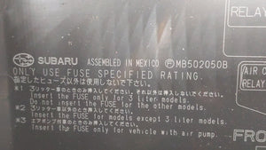 2006-2009 Subaru Legacy Fusebox Fuse Box Panel Relay Module P/N:82201AG02C MB502011B Fits 2006 2007 2008 2009 OEM Used Auto Parts - Oemusedautoparts1.com