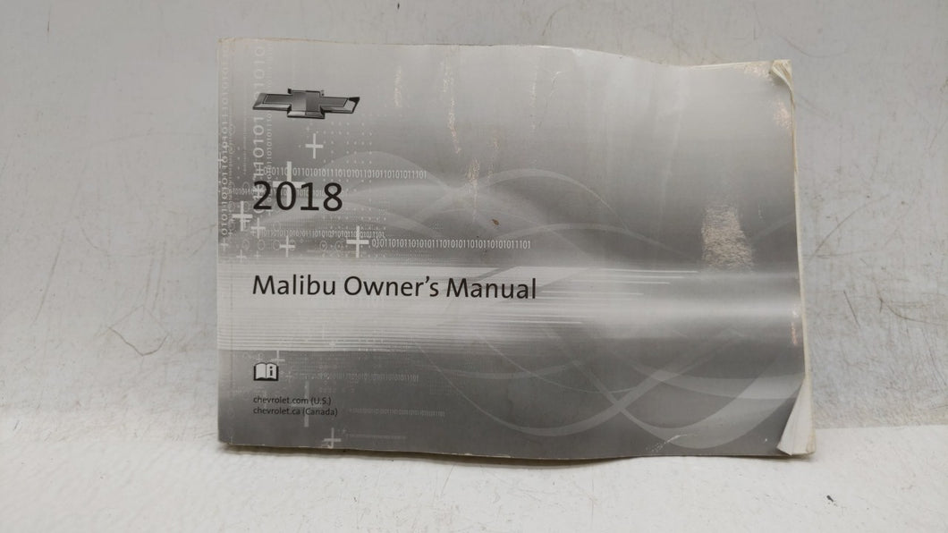 2018 Chevrolet Malibu Owners Manual Book Guide OEM Used Auto Parts - Oemusedautoparts1.com