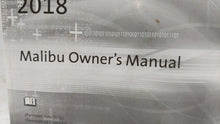 2018 Chevrolet Malibu Owners Manual Book Guide OEM Used Auto Parts - Oemusedautoparts1.com