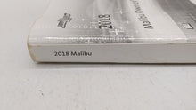 2018 Chevrolet Malibu Owners Manual Book Guide OEM Used Auto Parts - Oemusedautoparts1.com