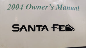 2004 Hyundai Santa Fe Owners Manual Book Guide OEM Used Auto Parts - Oemusedautoparts1.com