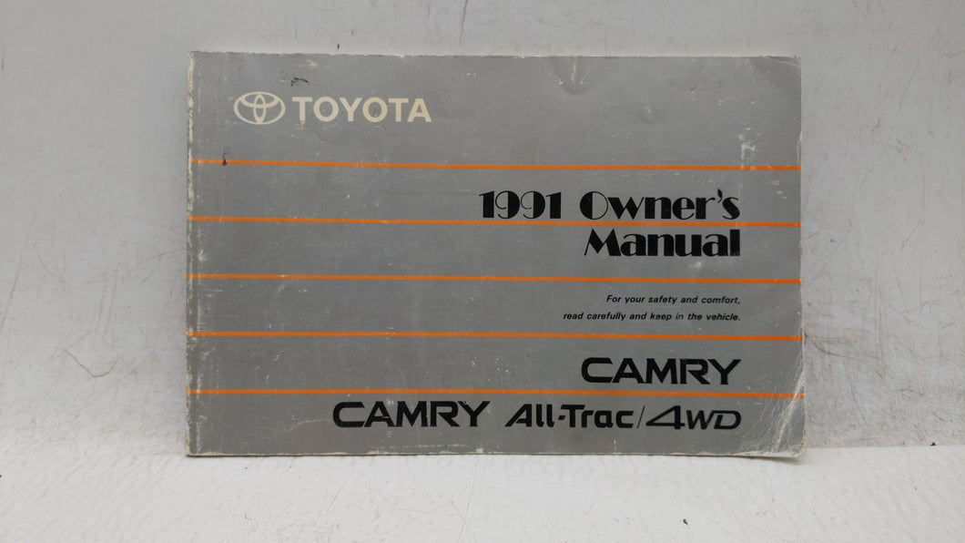 1991 Toyota Camry Owners Manual Book Guide OEM Used Auto Parts