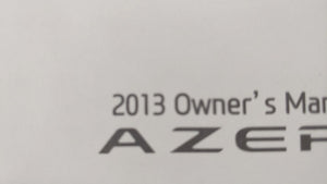 2013 Hyundai Azera Owners Manual Book Guide OEM Used Auto Parts - Oemusedautoparts1.com