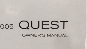 2005 Nissan Quest Owners Manual Book Guide OEM Used Auto Parts - Oemusedautoparts1.com