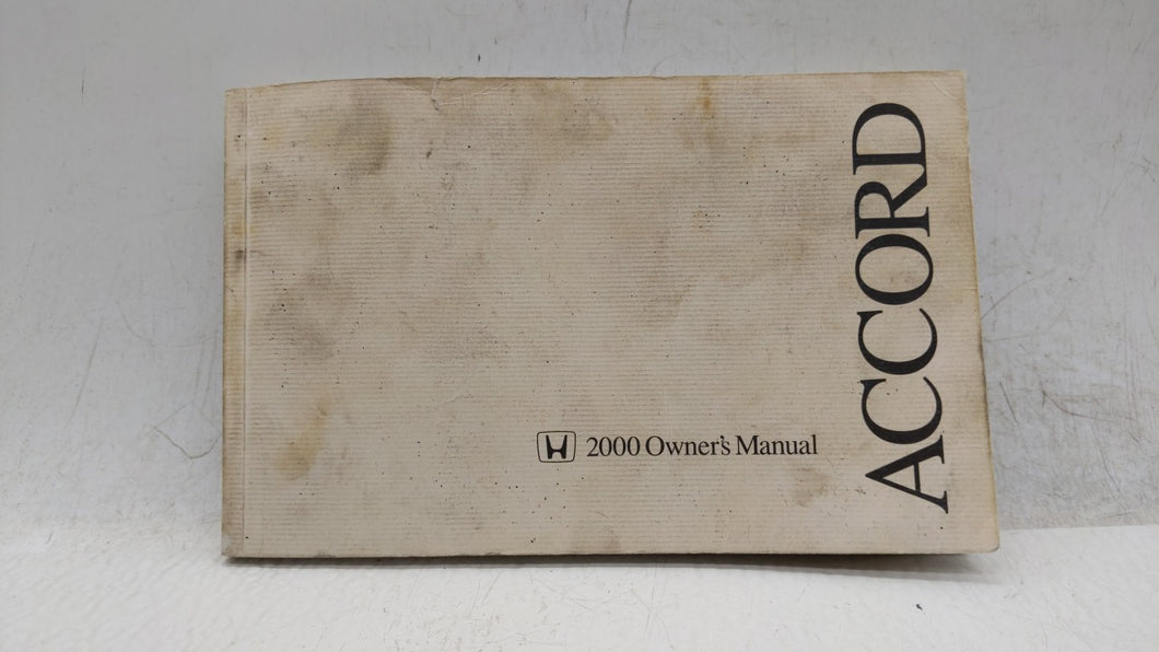 2000 Honda Accord Owners Manual Book Guide OEM Used Auto Parts - Oemusedautoparts1.com