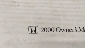 2000 Honda Accord Owners Manual Book Guide OEM Used Auto Parts - Oemusedautoparts1.com