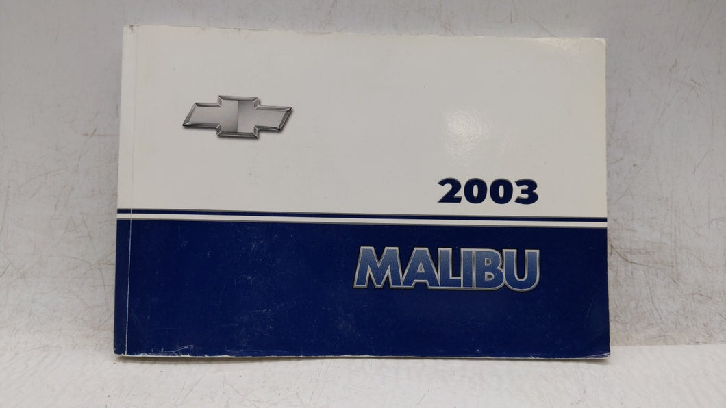 2003 Chevrolet Malibu Owners Manual Book Guide OEM Used Auto Parts - Oemusedautoparts1.com