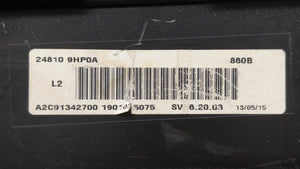 2015 Nissan Altima Instrument Cluster Speedometer Gauges P/N:24810 9HP0A B4 24810 9HP0A Fits OEM Used Auto Parts - Oemusedautoparts1.com