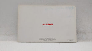 2004 Nissan Murano Owners Manual Book Guide OEM Used Auto Parts - Oemusedautoparts1.com