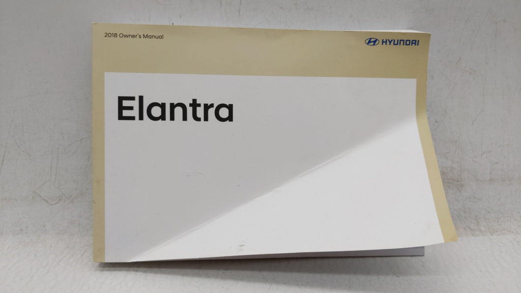 2018 Hyundai Elantra Owners Manual Book Guide OEM Used Auto Parts - Oemusedautoparts1.com