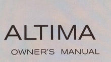 2007 Nissan Altima Owners Manual Book Guide OEM Used Auto Parts