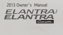 2013 Hyundai Elantra Owners Manual Book Guide OEM Used Auto Parts