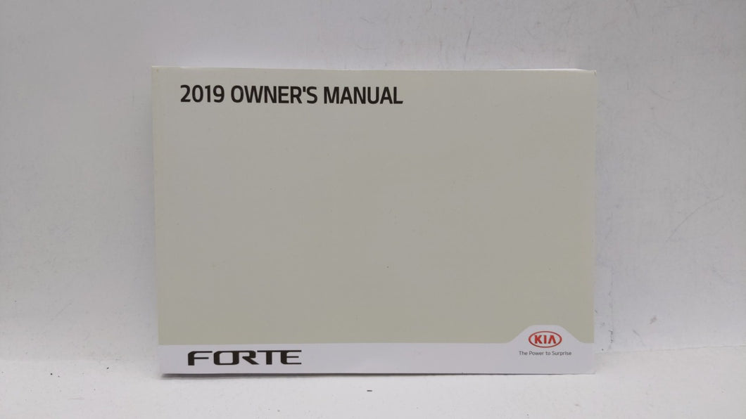 2019 Kia Forte Owners Manual Book Guide OEM Used Auto Parts