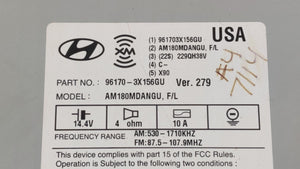 2014-2016 Hyundai Elantra Radio AM FM Cd Player Receiver Replacement P/N:961703X156GU 96170-3X156GU Fits 2014 2015 2016 OEM Used Auto Parts - Oemusedautoparts1.com