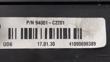 2016-2017 Hyundai Sonata Instrument Cluster Speedometer Gauges P/N:94001-C2201 94001-C2200 Fits 2016 2017 OEM Used Auto Parts - Oemusedautoparts1.com