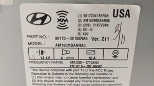 2013 Hyundai Elantra Radio AM FM Cd Player Receiver Replacement P/N:96170-3X155RA5 Fits OEM Used Auto Parts - Oemusedautoparts1.com