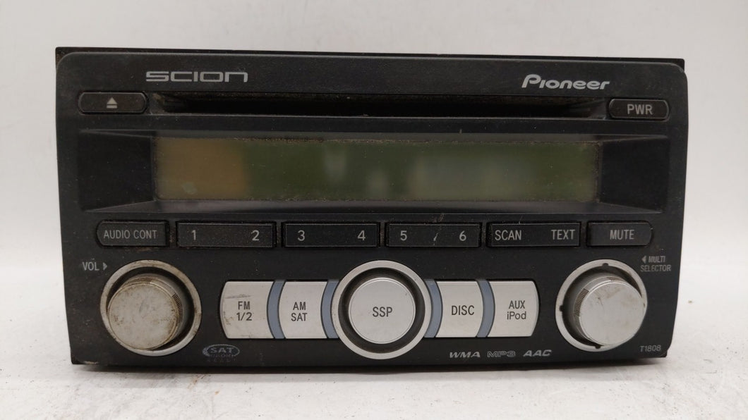 2008-2010 Scion Tc Radio AM FM Cd Player Receiver Replacement P/N:T1808 PT546-00080 Fits 2008 2009 2010 2011 2012 2013 2014 OEM Used Auto Parts - Oemusedautoparts1.com