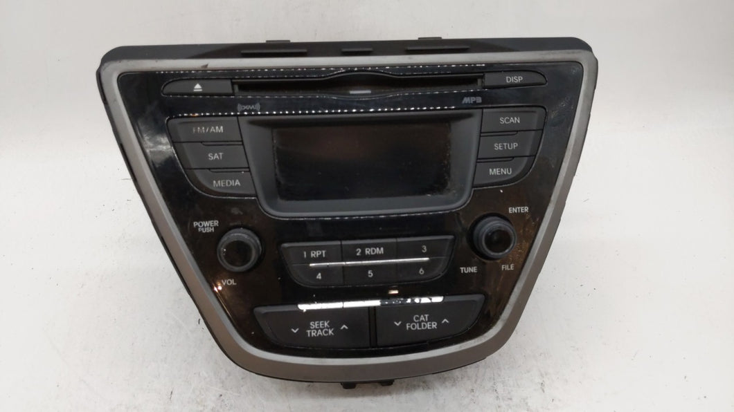 2014-2016 Hyundai Elantra Radio AM FM Cd Player Receiver Replacement P/N:961703X156GU 96170-3X156GU Fits 2014 2015 2016 OEM Used Auto Parts - Oemusedautoparts1.com