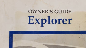 1998 Ford Explorer Owners Manual Book Guide OEM Used Auto Parts - Oemusedautoparts1.com