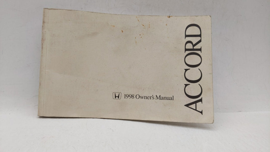 1998 Honda Accord Owners Manual Book Guide OEM Used Auto Parts - Oemusedautoparts1.com