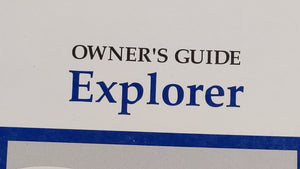 2000 Ford Explorer Owners Manual Book Guide OEM Used Auto Parts - Oemusedautoparts1.com