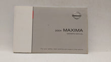 2004 Nissan Maxima Owners Manual Book Guide OEM Used Auto Parts - Oemusedautoparts1.com